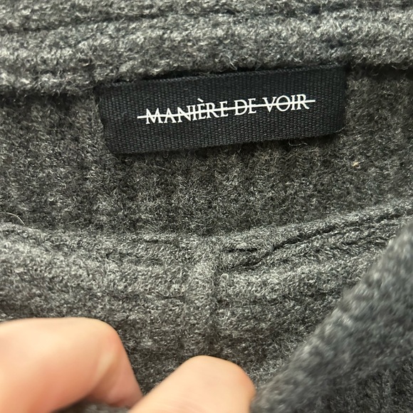 Maniere De Voir Off Shoulder Knit Crop Top and Pencil Skirt Set - Picture 8 of 10